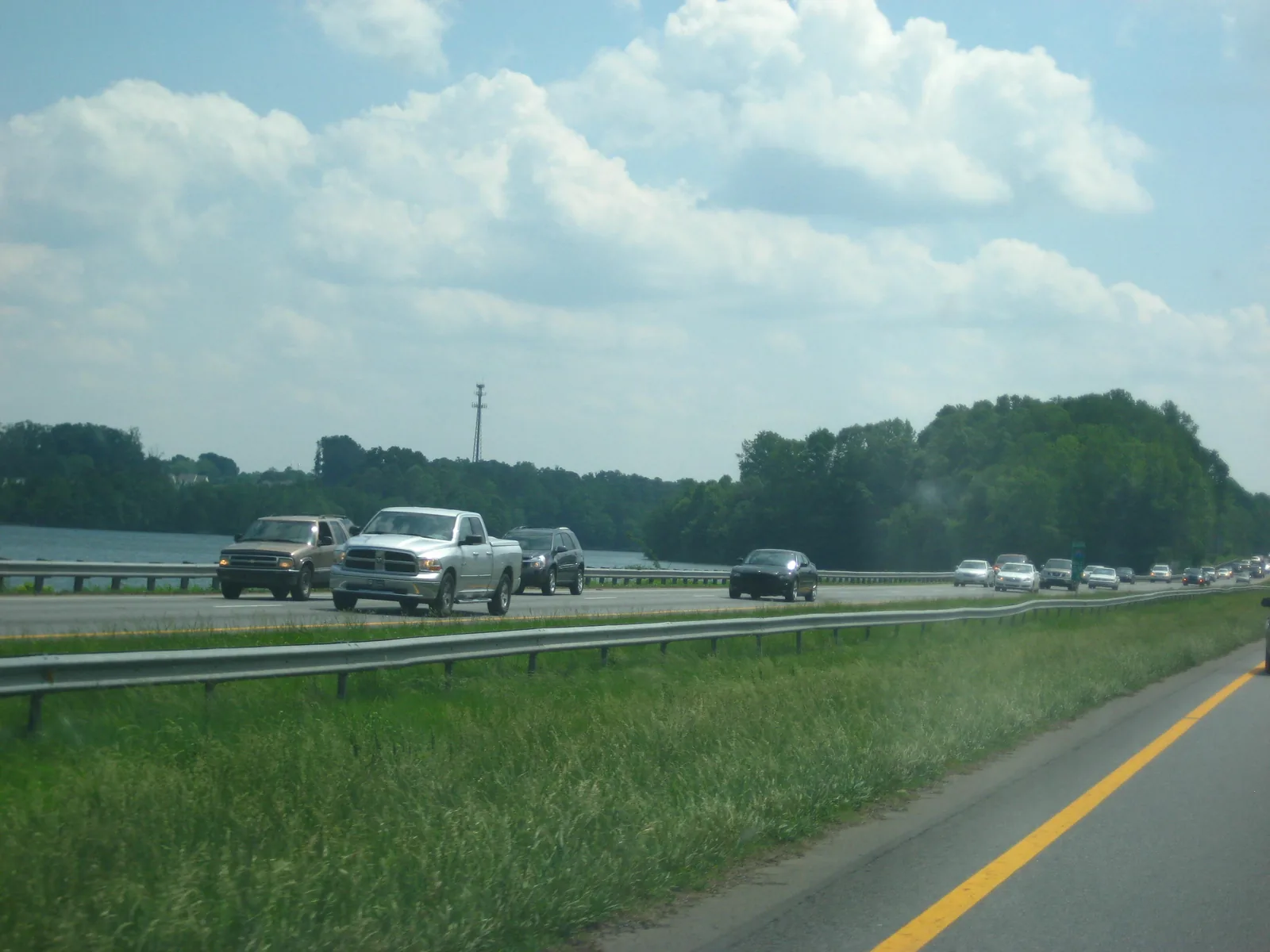 Traffic on Interstate 77 near Lake Norman