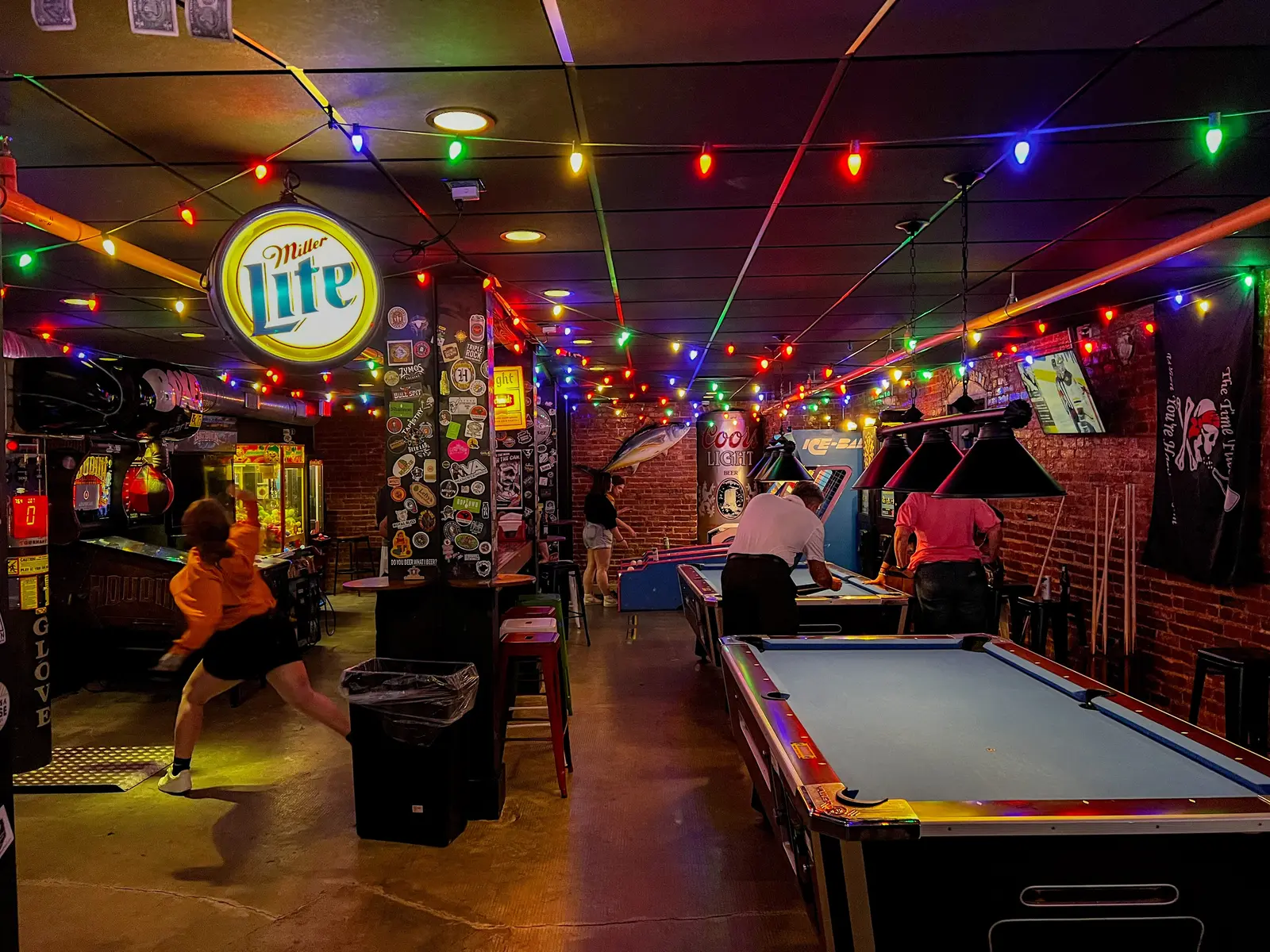 Pool tables, skee-ball and arcade games inside Dive Bar on North Main Street in Mooresville